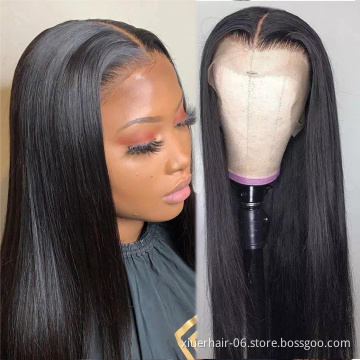 Wholesale 16-30 inches 10a Grade 100% Virgin Human Hair for Black Women 13x4 Transparent Lace Frontal Wigs